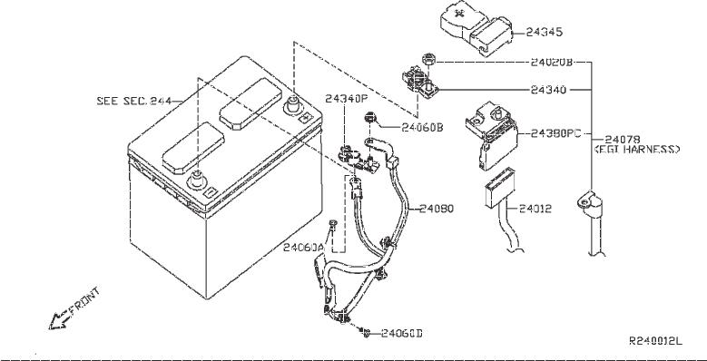 24340-7F003 - Nissan Battery Cable Terminal End. FEM | Avondale Nissan